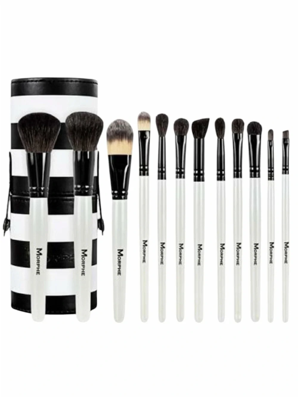 MORPHE 706 12 Piece Striped Travel Brush Case Set NEW